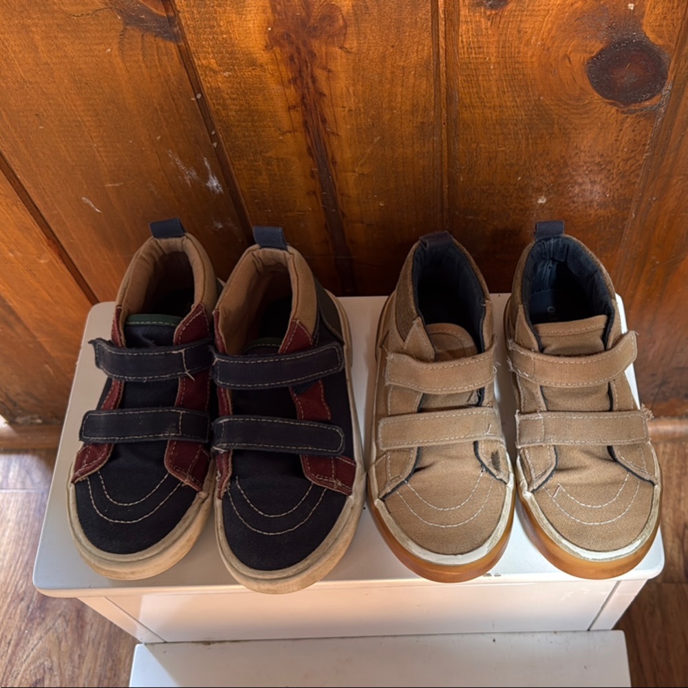 Two pairs of old navy boy sneakers